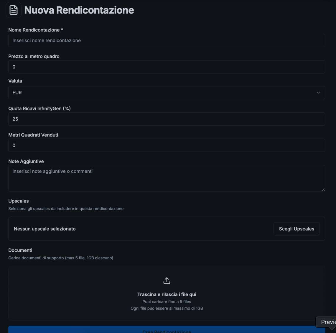 Nuova rendicontazione